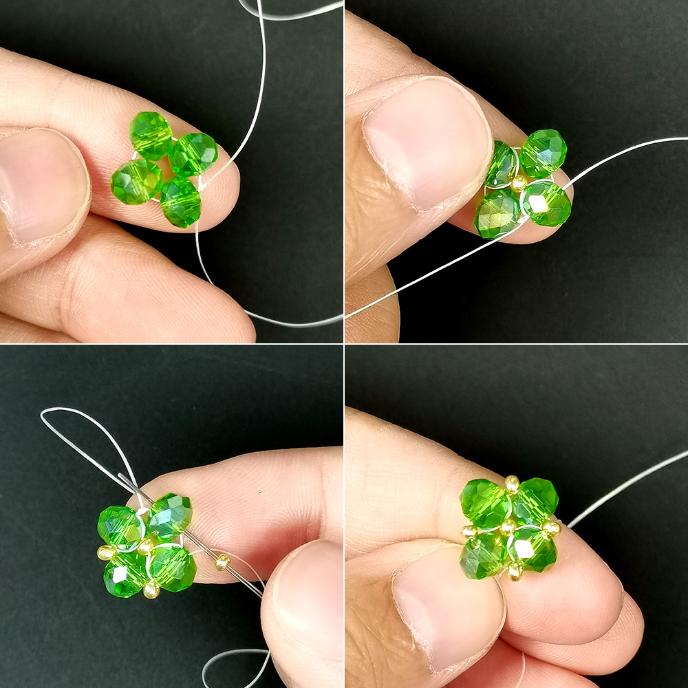 PandaHall Selected Tutorial zum grünen Kristallperlenarmband