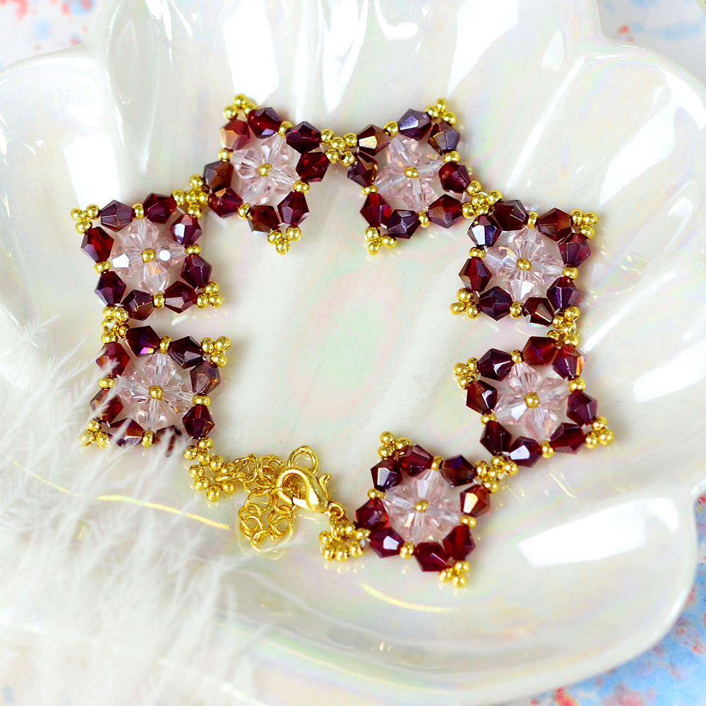 PandaHall Selected идея браслета из граненых стеклянных бусин-1