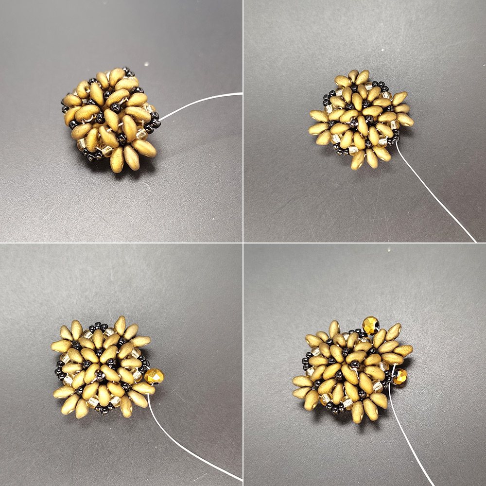 Подвеска-компас с бусинами из чешского стекла с 2 отверстием-6