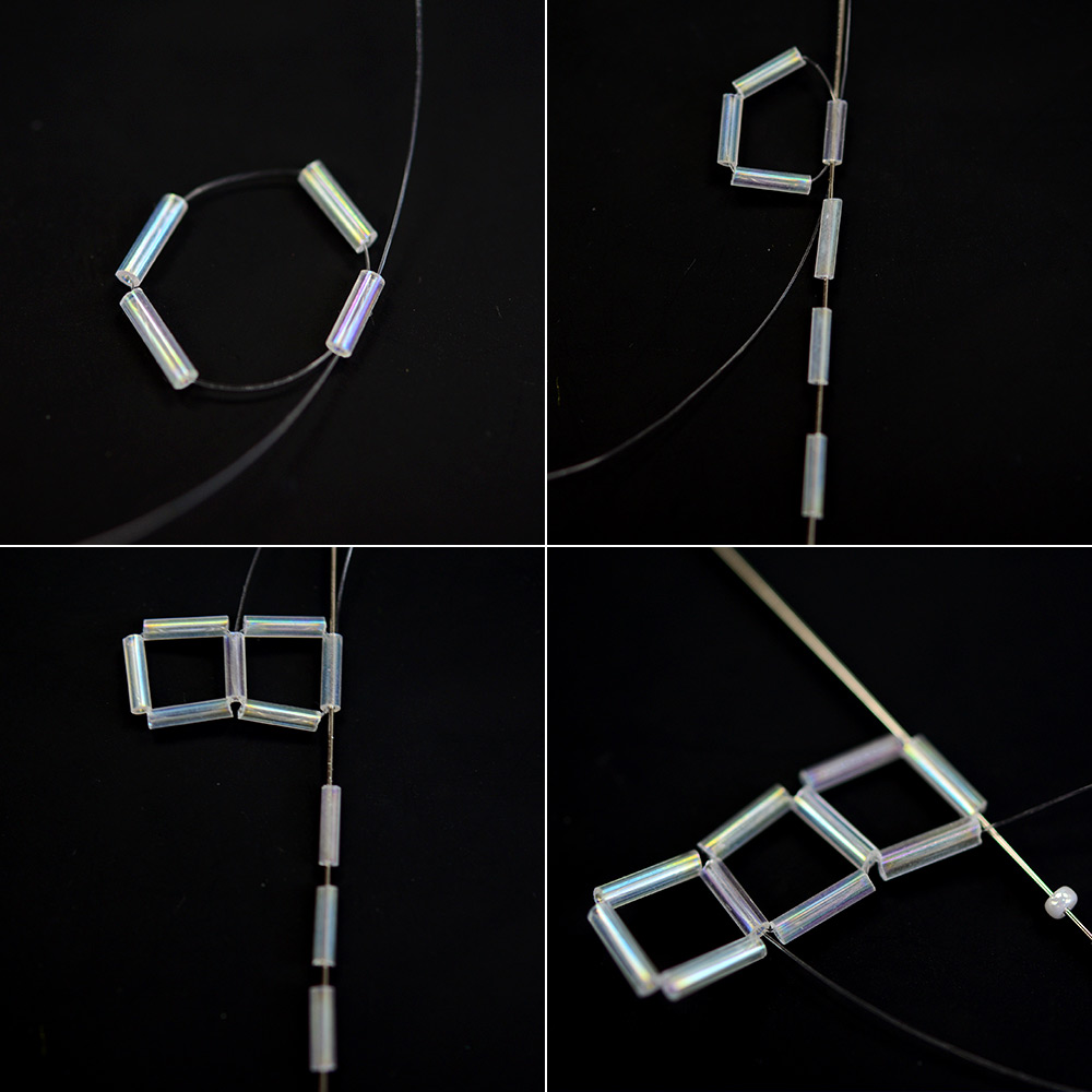 PandaHall Selected мастер-класс по изготовлению биконусного браслета из бисера.-3