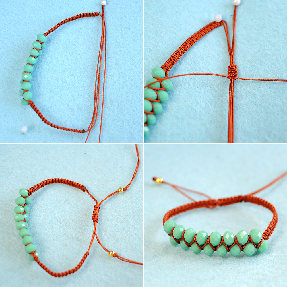 PandaHall Selected мастер-класс по плетению браслета из стеклянных бусин.-5