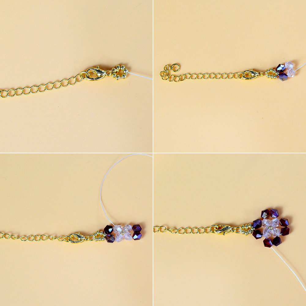 PandaHall Selected идея браслета из граненых стеклянных бусин-3