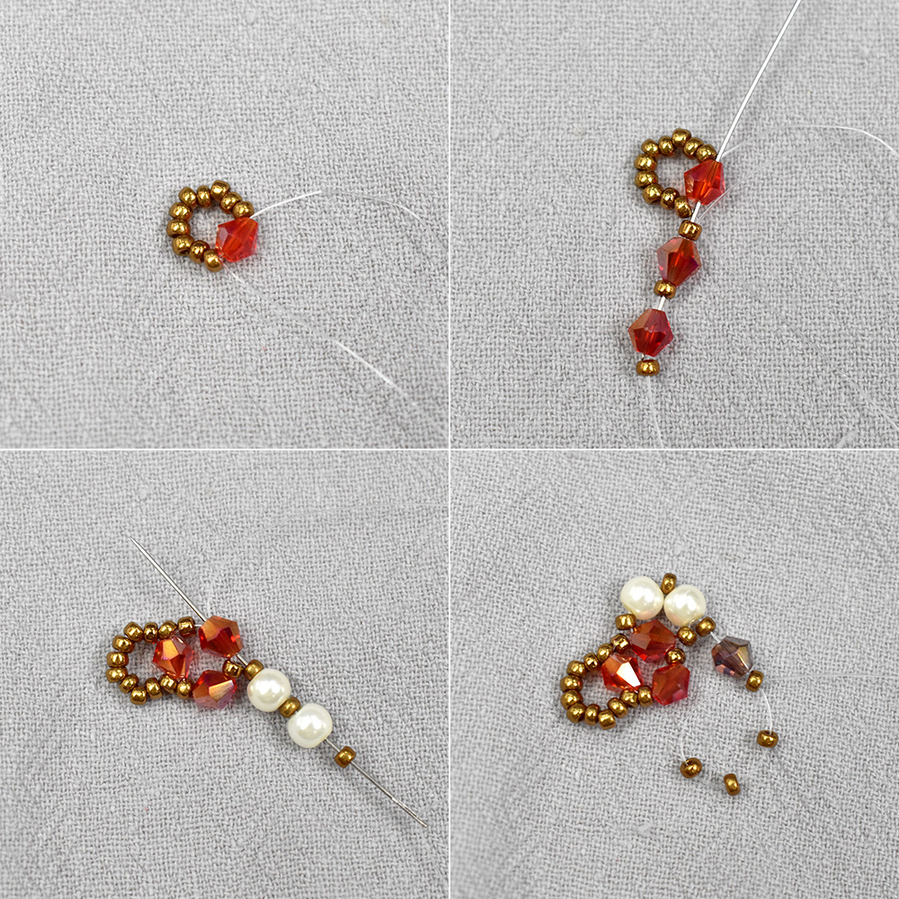 PandaHall Selected мастер-класс по изготовлению винтажного колье из жемчуга и биконусов-3