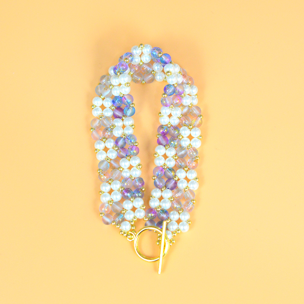 PandaHall Selected мастер-класс по браслету из жемчужного бисера_-5