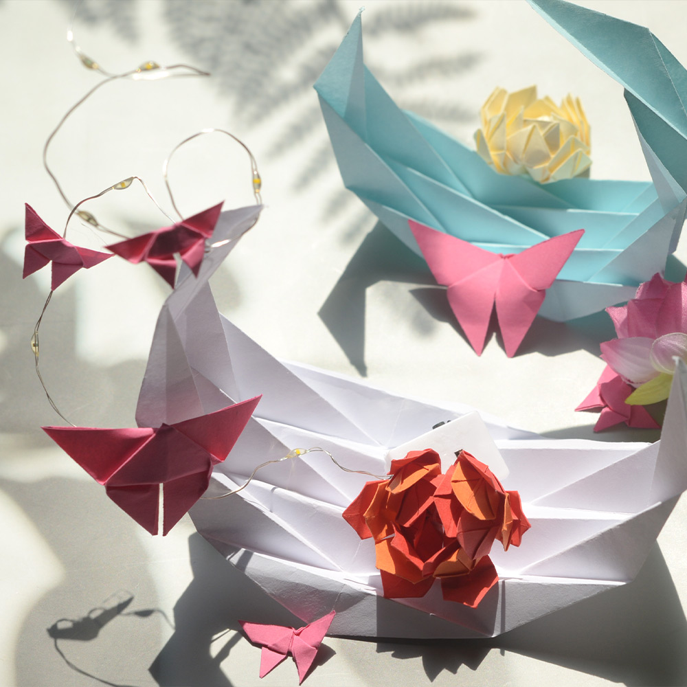 Оригами фонарь лодка