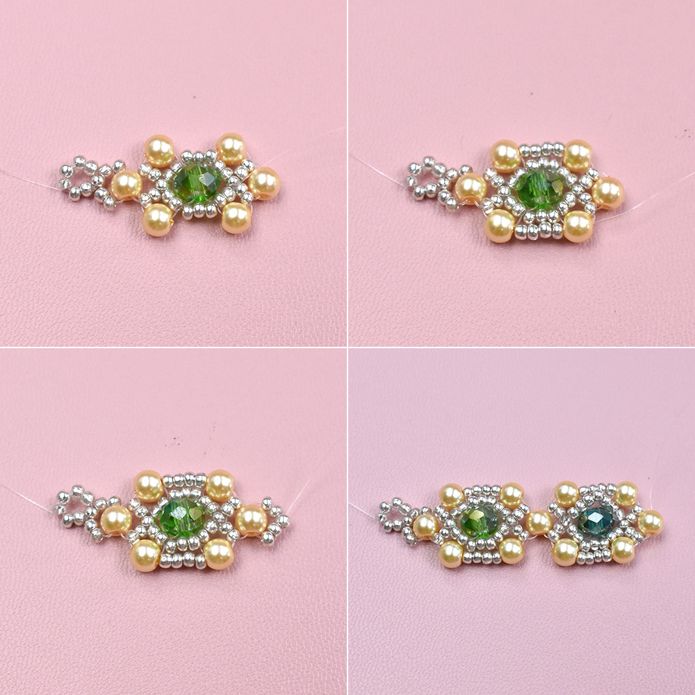 PandaHall Selected мастер-класс по изготовлению элегантного браслета из бисера с ободом.-5