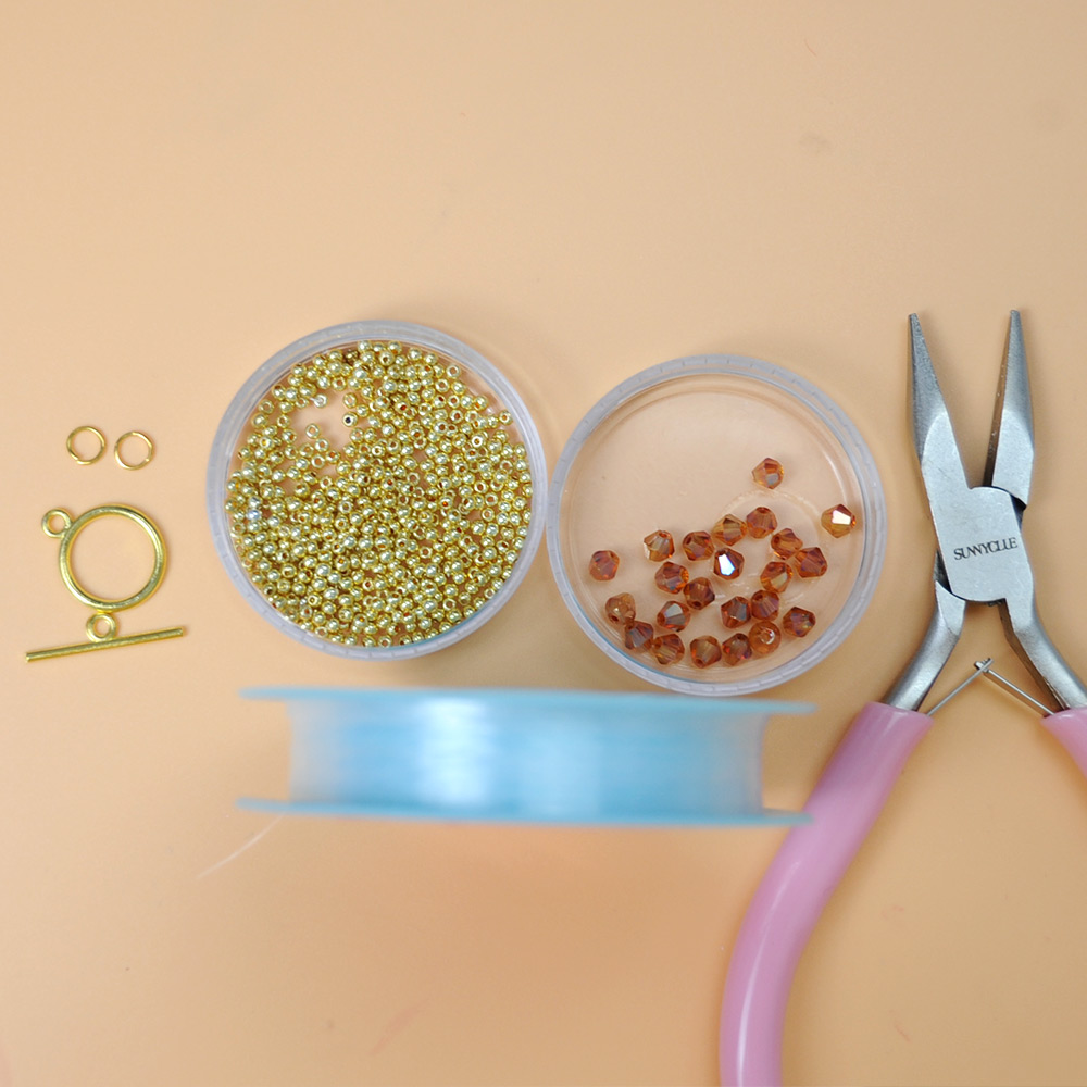 Браслет из хрустальных бусин в осеннем стиле-2