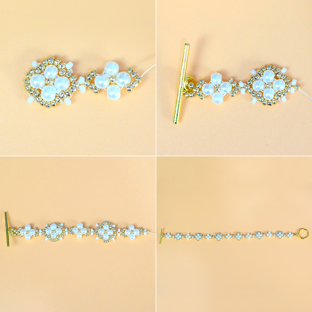 Браслет из жемчужных бусин с застежкой-тоггл-6