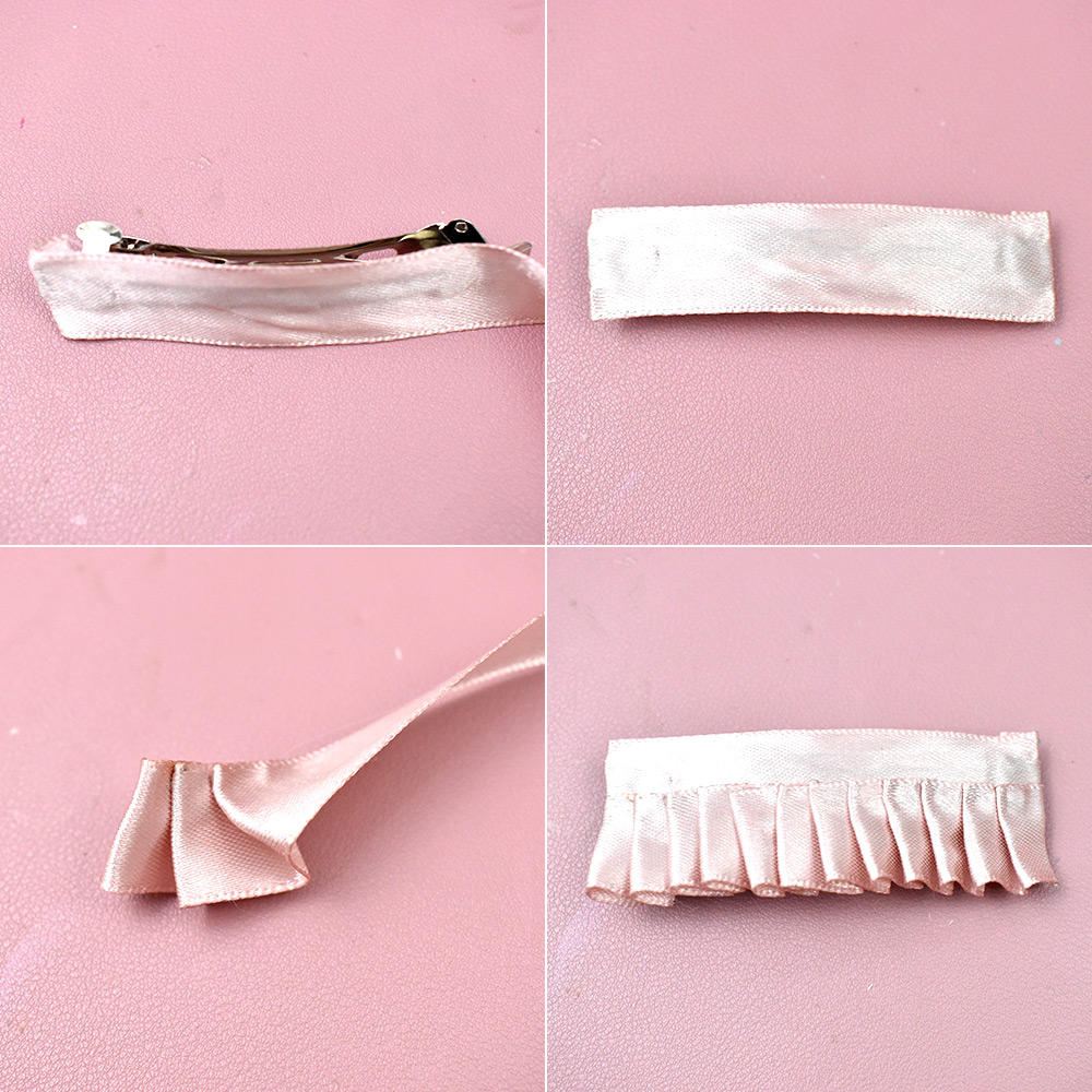 Заколка для волос с лентой и жемчужиной-3