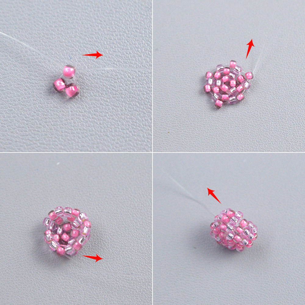 Браслет из розовых тюльпанов-3