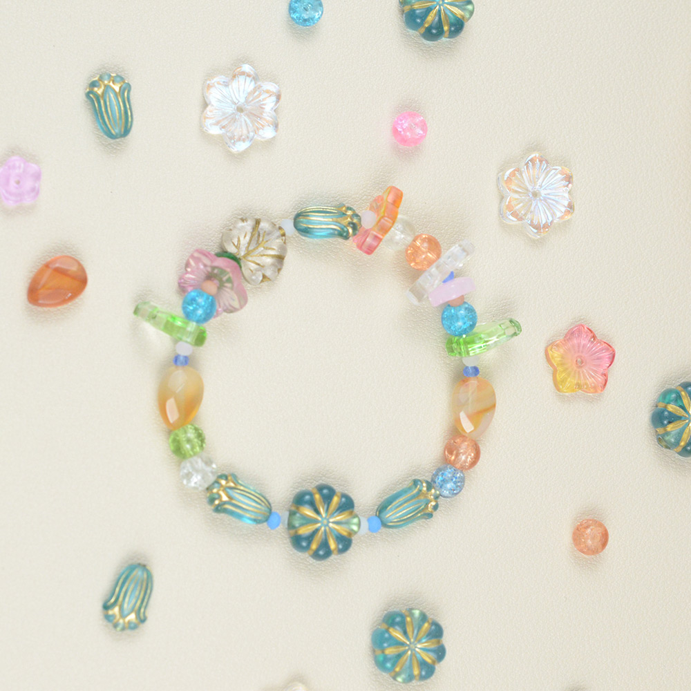 Свежий и элегантный стиль чешский стеклянный браслет из бусин-7