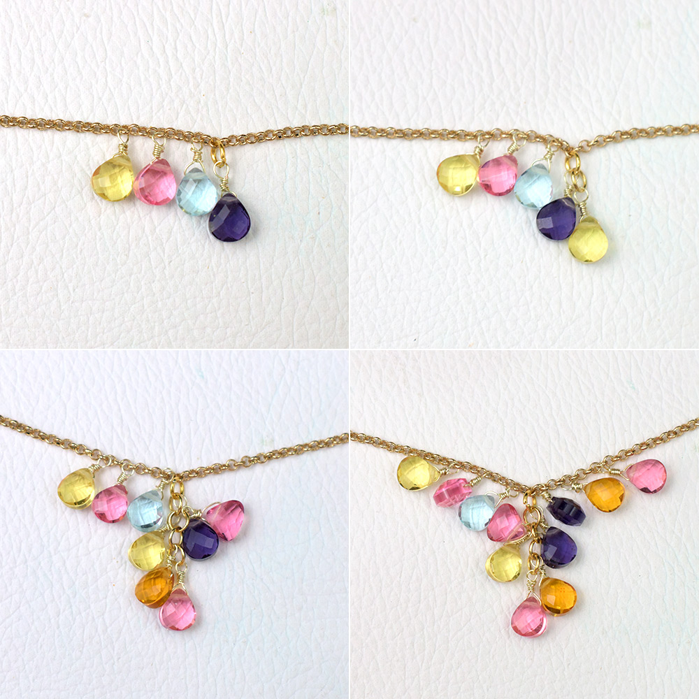 Ожерелье из стеклянных бусин в форме ёлочки-4