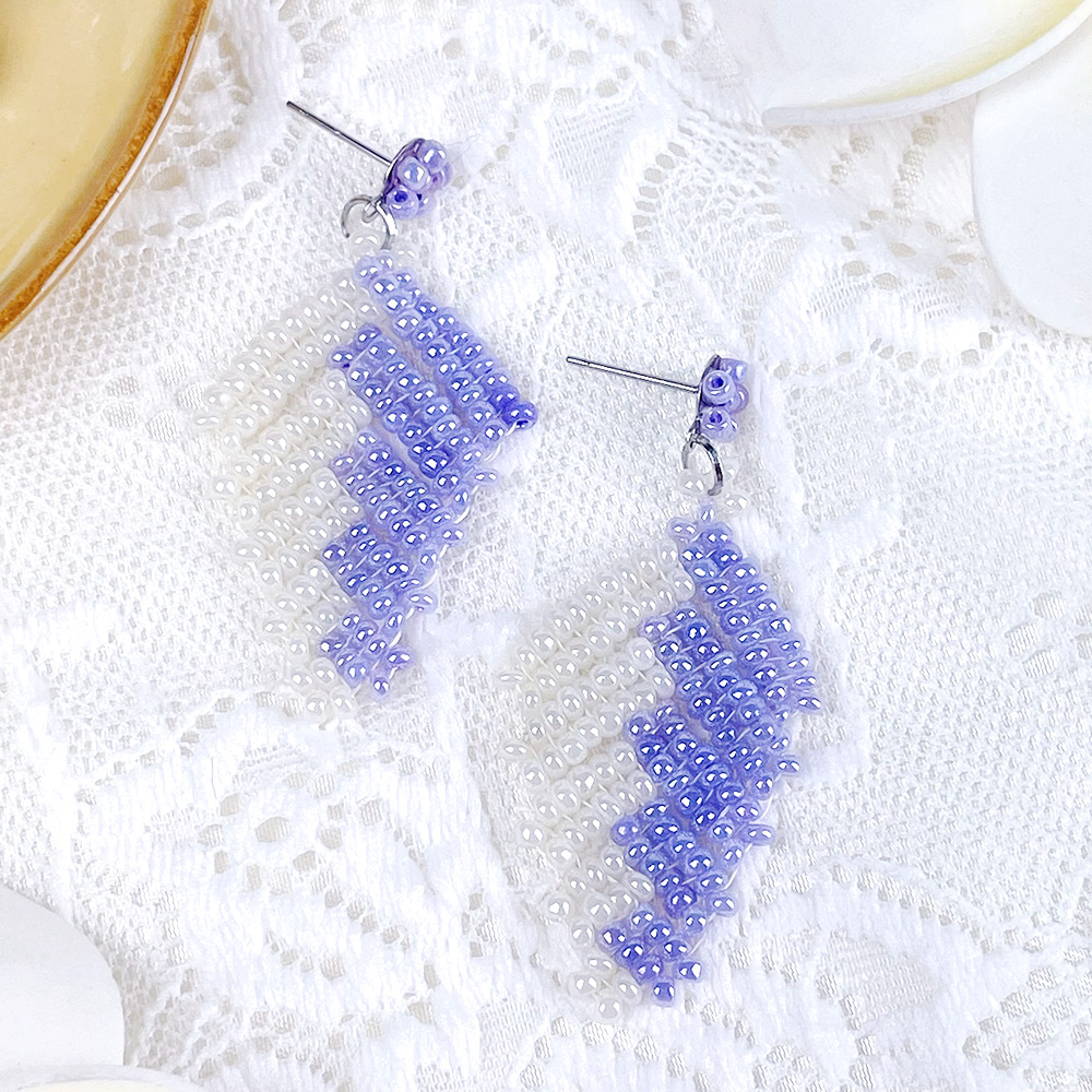 PandaHall Selected идея серег-пусетов в форме листьев из бисера-1