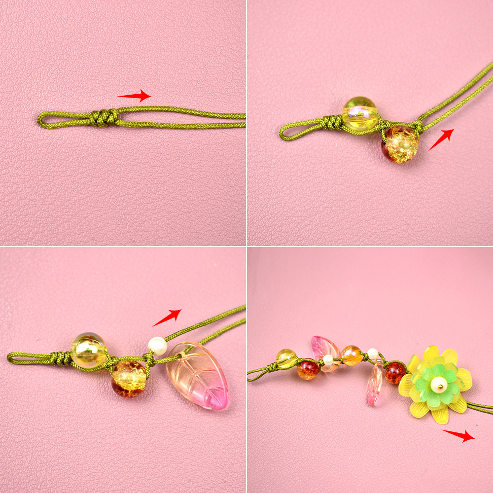 Термоусадочный пластиковый плетеный цветочный браслет