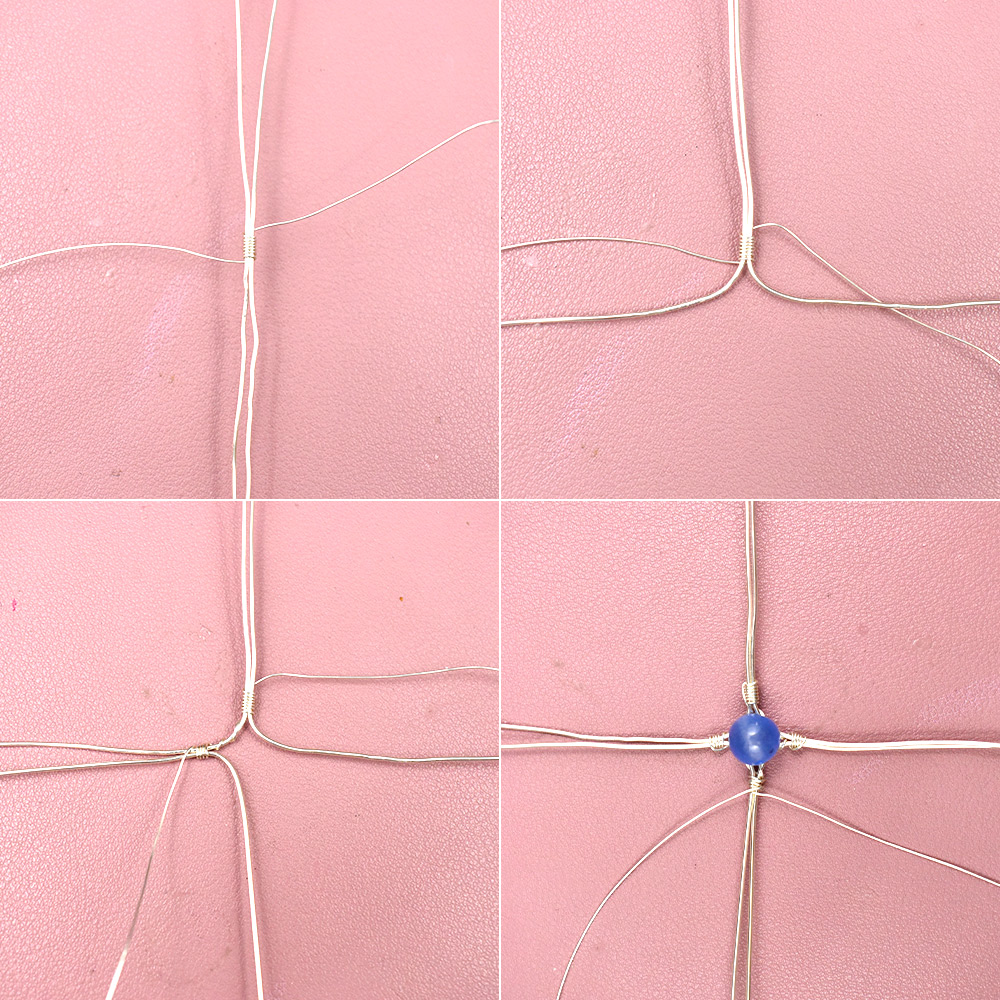 Драгоценный камень в форме звезды, обернутый проволокой-3