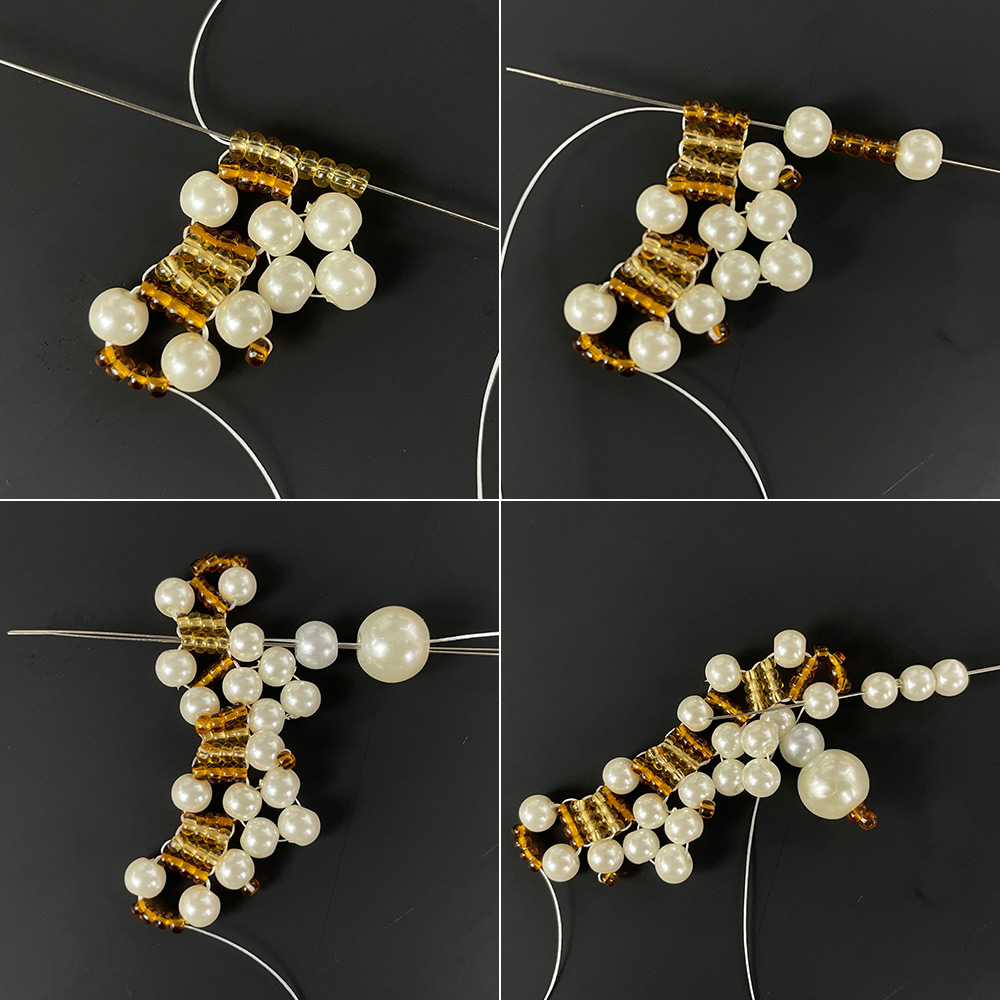 PandaHall Selected мастер-класс по изготовлению колье из бисера со стеклянными жемчужными бусинами-5